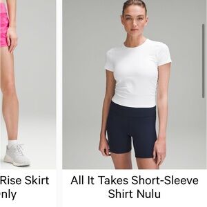 Lululemon short sleeve Nulu white shirt sz 14